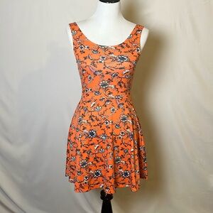 Divided orange paisley print dress